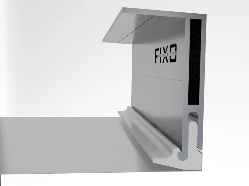 МП4 стельовий безщілинний профіль для натяжних стель FIXO