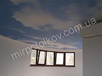 матовый потолок с облаками фотопечать