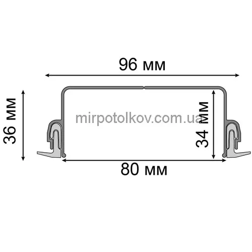 размеры профиля МП5 световая линия FIXO