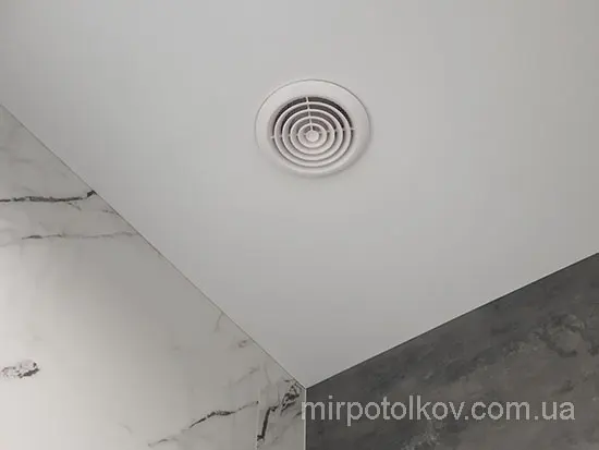 круглый вентилятор в натяжном потолке