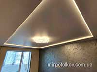 двухуровневый подвесной светящийся потолок