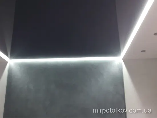 натяжной потолок двухуровневый с подсветкой